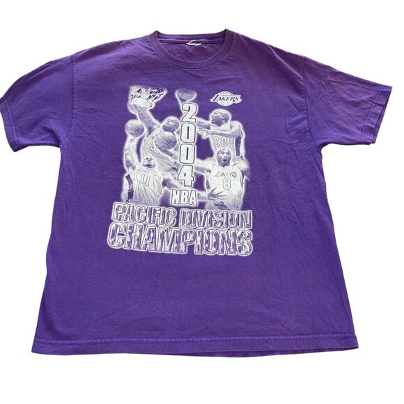 Los Angeles Lakers Mens Tee Shirt Size XL Purple Y2k Crew Neck Casual - Picture 11 of 11